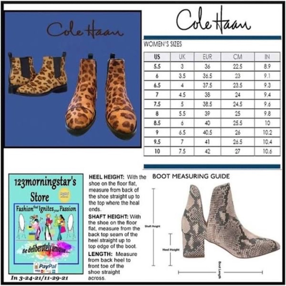 Cole Haan Women's Shoes Mara Grand Chls Calf Hair Closed Toe Ankle Boots Size 6 - Picture 5 of 6